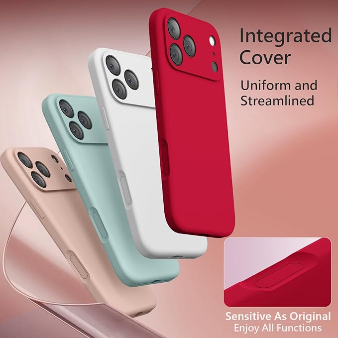 FireNova Magnetic for iPhone 17 Pro Max Case, Compatible with MagSafe, [Integrated Silicone Camera Control Button] [Camera Protection] Anti-Scratch Microfiber Lining Phone Case, 6.9", Deep Red