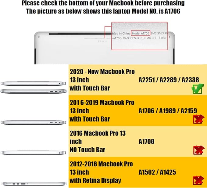 Se7enline Compatible with MacBook Pro 2024/2023/2022/2021/2020 Case 13 inch Hard Shell Cover for Mac Pro 13-inch M1/M2 A2338/A2251/A2289 with Touch Bar Touch IDd&Keyboard Protective Skin,Rose Quartz
