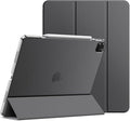 JETech Case for iPad Pro 12.9-Inch (6th/5th Generation, 2022/2021 Model), Slim Stand Hard Back Shell Smart Cover with Auto Wake/Sleep (Space Gray)