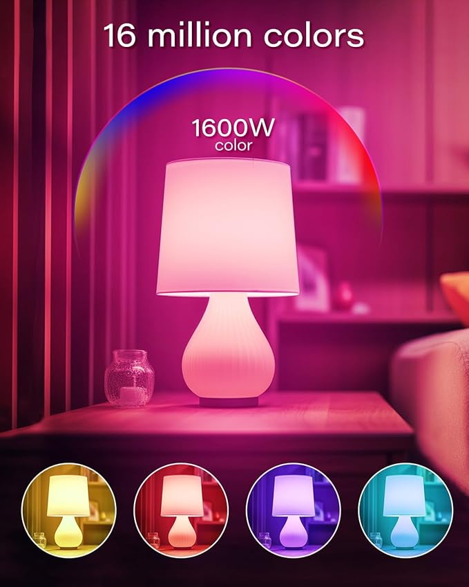 Matter E12 Candelabra Smart Bulb - No Dedicated App Needed, Compatible with Apple Home, Alexa & Google. RGBCW Color & Tunable White for Bedroom Lamps, Living Room & Home Office Lighting(2 Pack)