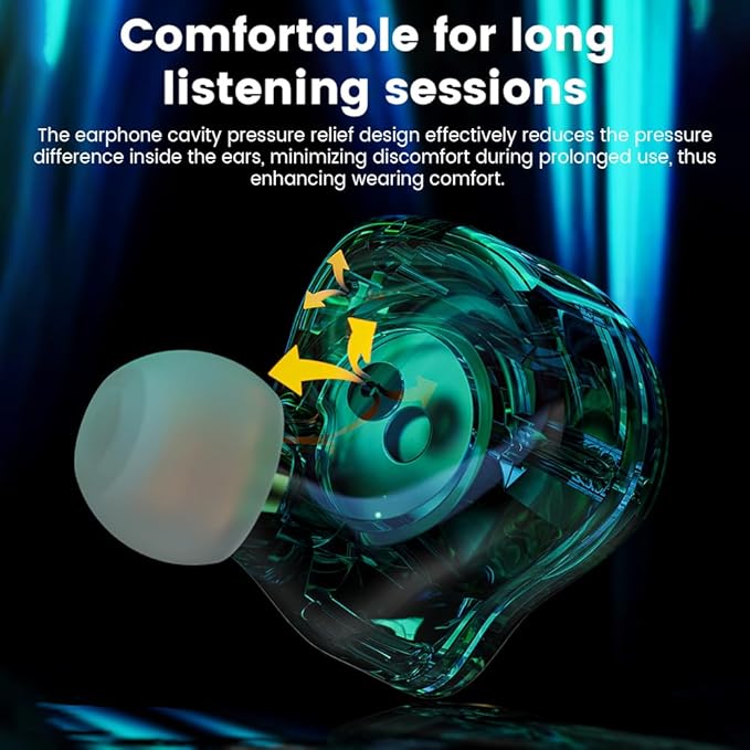 Qkz Ak6 Lucky in Ear Monitor, HiFi Wired Earbuds, Tunable Sound Wired Headphones Gaming Earbuds with 3-Level Adjusting Switch, Detachable Cable for Music Gaming Video Calling (Green)