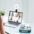 Selfila Ring Light 5 Inch USB Portable, 3200K-6500K Dimmable LED Clip on for Laptop Computer Monitor Phone, Content Creator Makeup Conference Selfie Video (Black)
