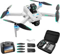 Drone with Camera 4k, GPS HD Drones for Adults, Remote Controller with Screen, Obstacle Avoidance, Brushless Motor FPV, 5G Transmission, 2 Battery, Professional