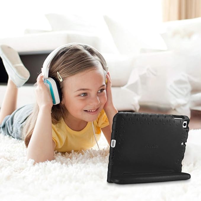 ProCase Kids Case for iPad 9th Generation/iPad 8/iPad 7, iPad 10.2 Case 2021 2020 2019/iPad Air 10.5/iPad Pro 10.5 Kids Case, Shockproof Lightweight Case with Convertible Handle -Black