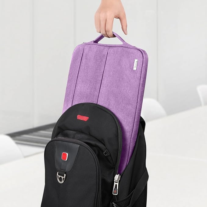 Voova Laptop Sleeve Carrying Case 15.6 16 Inch,Slim Computer Cover Bag Compatible with MacBook Pro 15/16, Dell xps 15,15-16 Inch HP Dell Asus Laptop, Lavender