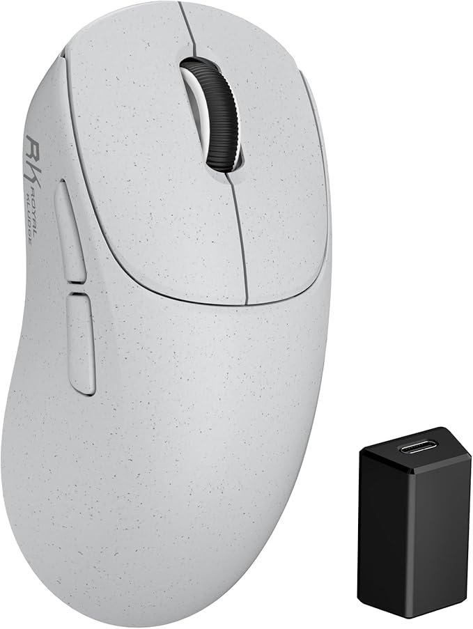 RK ROYAL KLUDGE MG5 8K Wireless Gaming Mouse, 42K DPI PAW3950 Sensor, 56g Lightweight Ergonomic Mouse, Dual 8000Hz Polling Rate, Tri-Mode 2.4G/BT/USB-C, Programmable Web Drive for PC Win/Mac