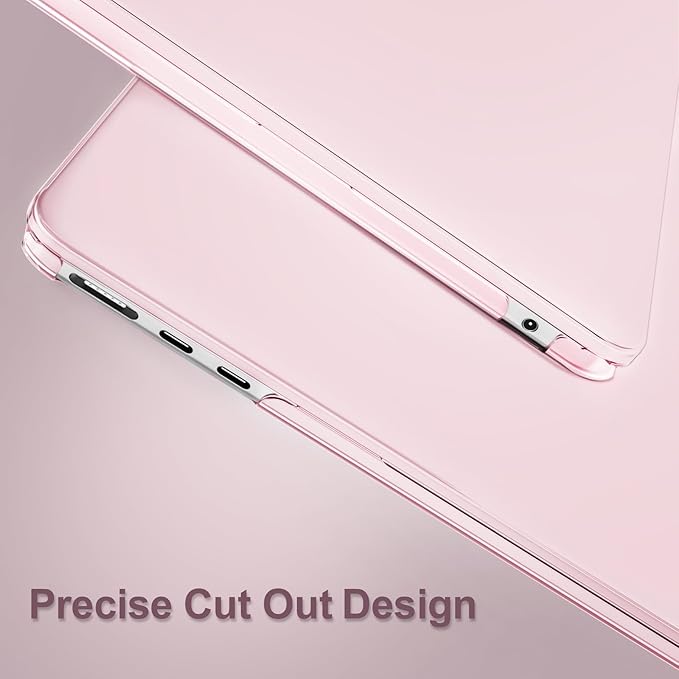 MOSISO Compatible with MacBook Air 13 inch Case M5 2026 M4 2025 M3 M2 2024-2022 A3449 A3240 A3113 A2681, Scratches-Resistant Protective Hard Shell for MacBook Air 13.6 inch Case, Rose Pink