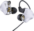 Kinboofi CCZ Solo Silver in Ear Monitor Wired IEM Headphone, DC02 Dual Magnetic Circuit DD HiFi Earphones, Professional HiFi Earphone, Stereo Sound Earbuds, with MIC