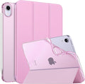 MoKo Case Fit New iPad mini 7 (A17 Pro) 2024, iPad mini 6th Generation Case 2021 (8.3-inch), iPad mini 6 Case, Soft TPU Translucent Frosted Back Cover Case for iPad mini 7th, Nosegay Pink
