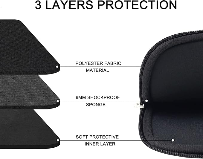 Laptop Case 17 Inch, Durable Briefcase Cover Shockproof Protective Sleeve, Handbags Portable Laptop Bag for 17 inch HP Dell Asus Lenovo Notebook Computer Case with Front Pocket, Black