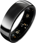 Smart Ring Titanium Fitness Sleep Tracker Health Monitoring Blood Pressure Blood Oxygen for iPhone and Android 7 Days Batterty Life (Black, 10) Full Charge First Use