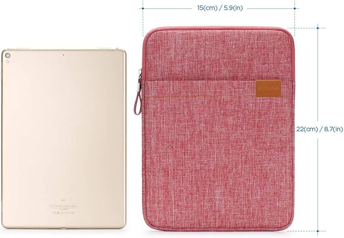 NIDOO Tablet Sleeve Bag 8 inch for 8.3" iPad mini 6/7.9" iPad mini 5/8" Lenovo Tab M8 Gen / 8.7" Galaxy Tab A7 / 8" Huawei MatePad T 8 Vertical Case Computer Accessories for Women, Pink