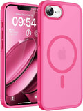 TOCOL for iPhone 17e Case, Compatible with Magsafe, Military Drop Protection, Slim Translucent Matte Shockproof for iPhone 17 e Case 6.1 inch (Hot Pink)