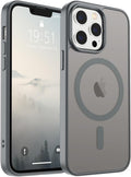 SUPFINE Magnetic for iPhone 12 Pro Max Case (Compatible with MagSafe) (Military Grade Drop Protection) Slim Translucent Matte Shockproof with Anti-Fingerprint Phone Case,Gray