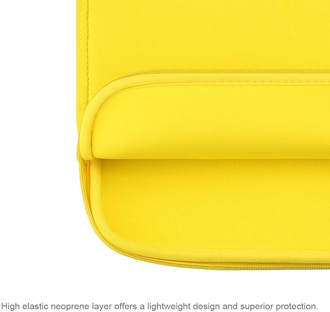 ARVOK Laptop Sleeve Ultra-Thin Case Water-Resistant Notebook Computer Pocket Tablet Briefcase Carrying Bag/Pouch Skin Cover for HP/Dell/Lenovo/Asus/Acer,Yellow,15inch