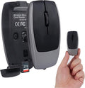 Mini Bluetooth Wireless Mouse with TF Card Reader, Rechargeable, Silent Click, Portable for Laptop, PC, Travel, Office & Home Use (Grey)