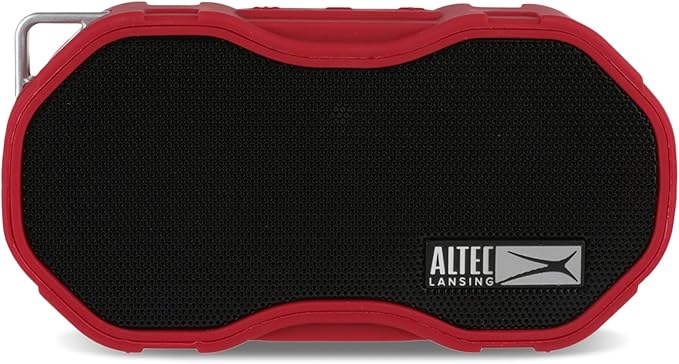 Altec Lansing - Baby Boom Waterproof Bluetooth Speaker, Wireless & Portable for Travel & Outdoor Use, Deep Bass & Loud Sound, 1 Pack (Red)