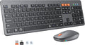 MEETION Wireless Keyboard and Mouse, Ultra Slim Multi-Device Bluetooth Keyboard Mouse, Low-Profile Full Size Keyboard, 1200-3200 DPI Mice, for Computer PC Laptop Tablet iPad, Windows/Mac/iOS