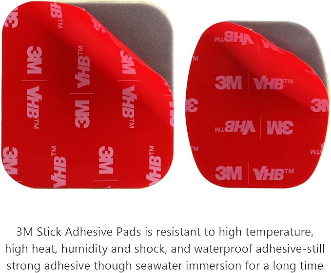 HSU Adhesive Mounts Helmet Adhesive Sticky Mounts Flat & Curved 3M Mount for All GoPro Cameras and Other Action Cameras