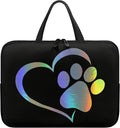 17 Inch Cute Dog Paw Laptop Sleeve, Protective Tablet Case with Handle, Computer Bag Carrying Case Portable Neoprene Notebook Cover Messenger Briefcase for Travel/Business/School/Men/Women