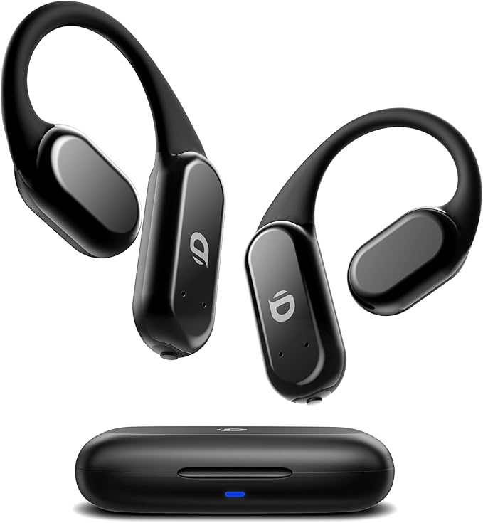 DEMICEA True Wireless Bone Conduction Earphones, OWS Open Ear Headphones with Earhooks, Bluetooth 5.3, Up to 60H Playtime with Case, IP68, AAC/SBC, for Cycling Yoga Workouts