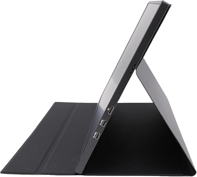 Bewinner Portable Monitor 16inch, 4K FHD HDMI Computer Display with Cover and 2 Speakers, 120HZ Refreshing Rate External Monitor for PC Phone Computer