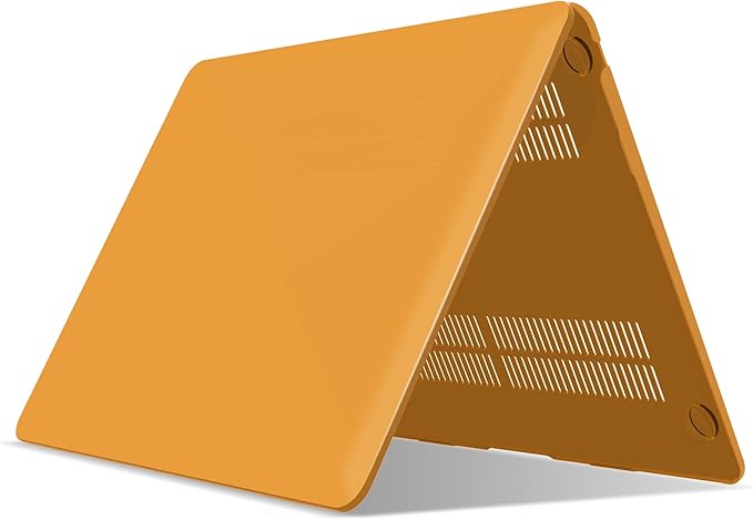 IBENZER Compatible with New MacBook Air 13 inch Case 2022 2021 2020 M1 A2337 A2179 A1932, Plastic Hard Shell Case with Keyboard Cover for Mac Retina Display with Touch ID, Marigold, MAT13-MAGD+1