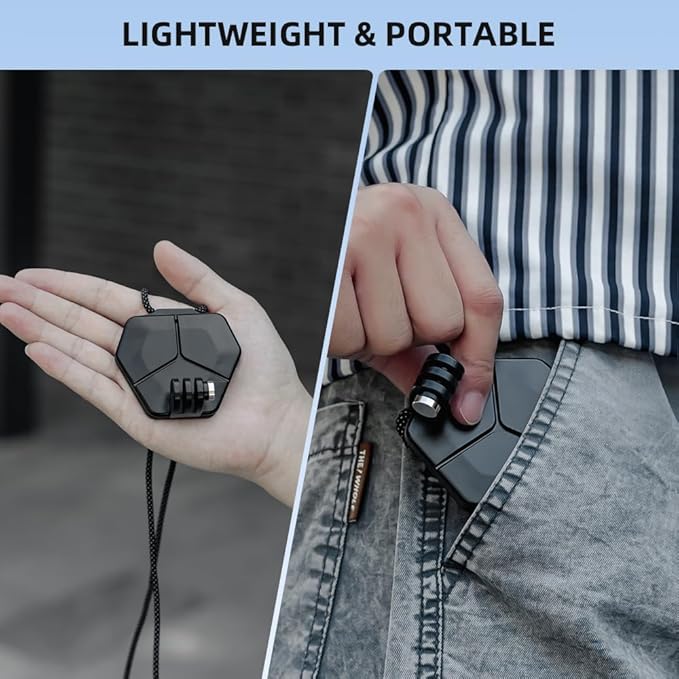 Magnetic Chest Mount for Action Camera with Neck Strap,360° POV Invisible Selfie Necklace Lanyard Mount Compatible with GoPro Hero 13 12 11 10 9, Insta360, DJI Action 6/5 Pro/4/3