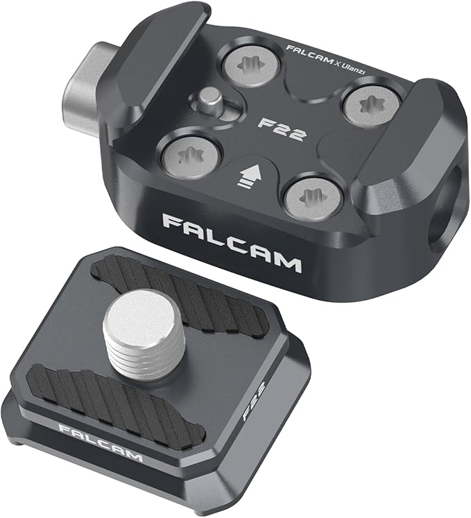 FALCAM F22 Quick Release Kit for Insta360, Plate and Clip, Camera Mounting Adapter Kit for 360 Action Camera - 2564
