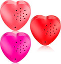 Copkim 3 Pcs 20 Seconds Valentine's Voice Recorder for Stuffed Animal Heart Shape Sound Recorder Push Button Recordable Device Sound Module for Gift Recording Voice Message(Red, Rose Red, Pink)