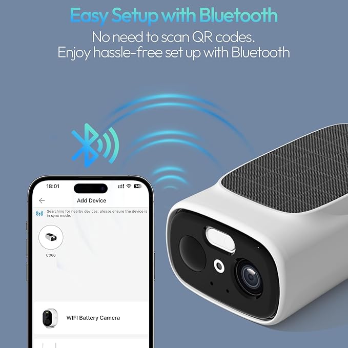 2pcs 2.4G/5G WiFi Cameras for Home Security with Embedded Solar Panel,2.5K Solar Security Cameras Wireless Outdoor with Color Night Vision,2-Way Talk,Siren,IP66, Cloud/SD, AI Detection,W/Alexa