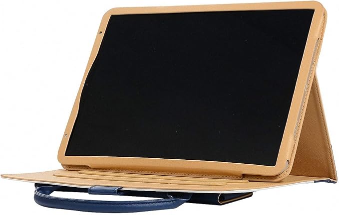 Handbag Case for iPad mini 7 (2024) & iPad mini 6 (2021) 8.3-inch, Techcircle Cute Bowknot Pocket Double Handle Magnetic Wallet Folding Stand PU Leather Carrying Case, Auto Sleep/Wake, Blue