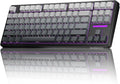AUSDOM H87 Wireless Mechanical Keyboard, 10000mAh Battery Gasket Hot Swappable Custom Keyboard with RGB Backlit, Side Printed PBT Keycaps, Tri-Mode BT5.3/2.4GHz/USB-C Gaming Keyboards, Black Grey