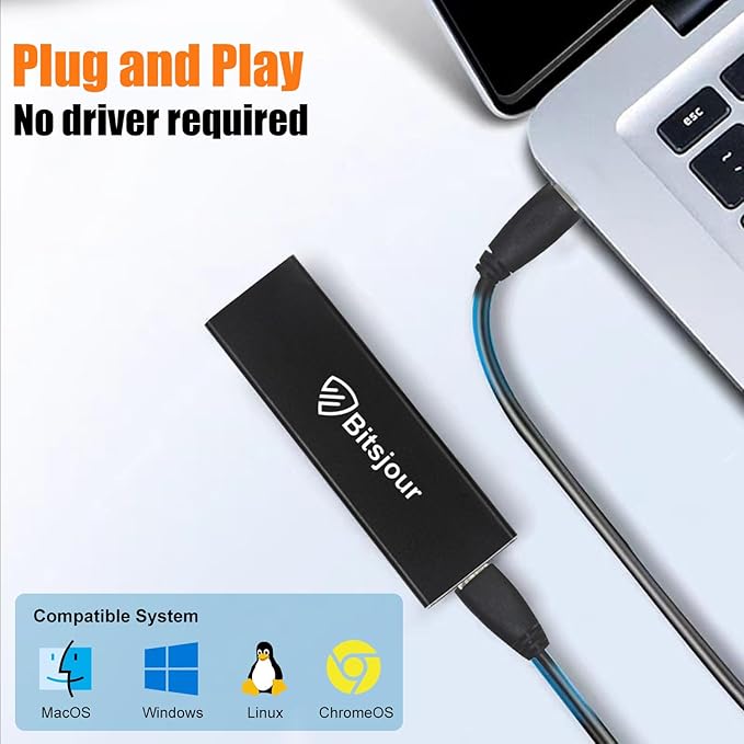 MacBook SSD Enclosure for 6+12pin Apple 2010 2011 MacBook Air SSD A1370 EMC 2393/2471, A1369 EMC 2392/2469, USB 3.0 External Case with Organizer Bag