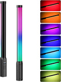 ULANZI VL119 Handheld Light Wand, 360° RGB LED Video Light Stick for Photography, 3300mAh Rechargeable Tube Light for Video Shooting, 2500-9000K Dimmable Camera Light with LCD