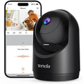 Tenda 2K Indoor Security Camera for Baby Monitor, WiFi 6 Pet/Dog Camera for Home Security, 360° Pan/Tilt, 2-Way Audio, Motion Detection, Night Vision, Cloud & SD Card Storage, Black(CP3-V3.0)