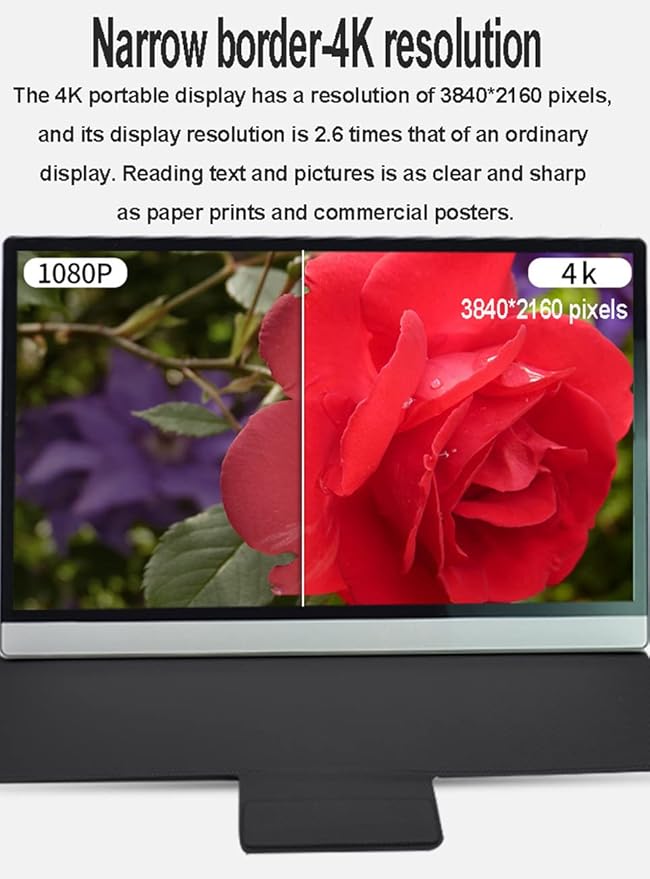 Touch 15.6-Inch Metal Portable Display 4K Mobile Phone Computer Switch External Touch Display