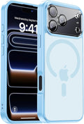 Strong Magnetic for iPhone 17 Pro Case with Camera Lens Protector [ Military-Grade Protection] Compatible with MagSafe Shockproof Slim Thin Cover case for iPhone 17 Pro 6.3 inch, Light Blue