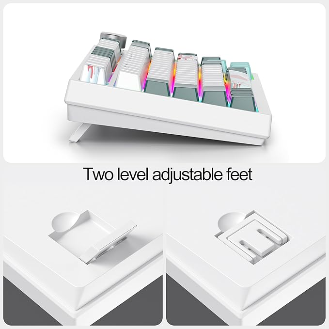 Fogruaden Wired 75% Percent Hot Swappable Mechanical Keyboard, Red Switch, TKL Mechanical Keyboard, Gasket Mount, RGB Backlit Compact Gaming Keyboard with Volume Knob(Forest)