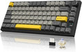 Attack Shark ajazz AK820 Pro Wireless Mechanical Gaming Keyboard TFT Display & Knob Hot Swappable Bluetooth 5.1/2.4G hz/Type-C Gasket-Mounted RGB Backlit Custom Keyboard for PC/Win(Black/Gift Switch)
