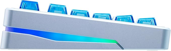 PMOKEY Aurora 80 CNC Full Aluminum Wireless Mechanical Keyboard with VIA/QMK, 8000mah Battery, Arctic Tactile Switch, Tri-Mode Gaming Keyboard Hot Swappable RGB Backlit for Windows/Mac/PC (Ultra Blue)