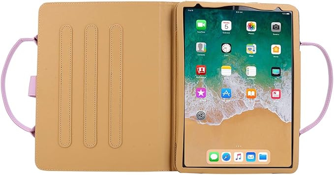 Handbag Case for iPad Pro 13" (M5/M4) 2025/2024, Air 13" M2 M3, iPad Pro 12.9-inch 2018-2022, Techcircle Cute Bowknot Pocket Wallet Design Folio Stand PU Leather Carrying Case, Auto Sleep/Wake, Pink