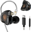 in Ear Monitors Headphones, USB-C HiFi Wired Earbuds with Noise Isolating,Type-C w/Mic Earphone for iPhone 17 16 15 Android/Samsung Phone, Laptop, IEM Headset for Gaming, Singer