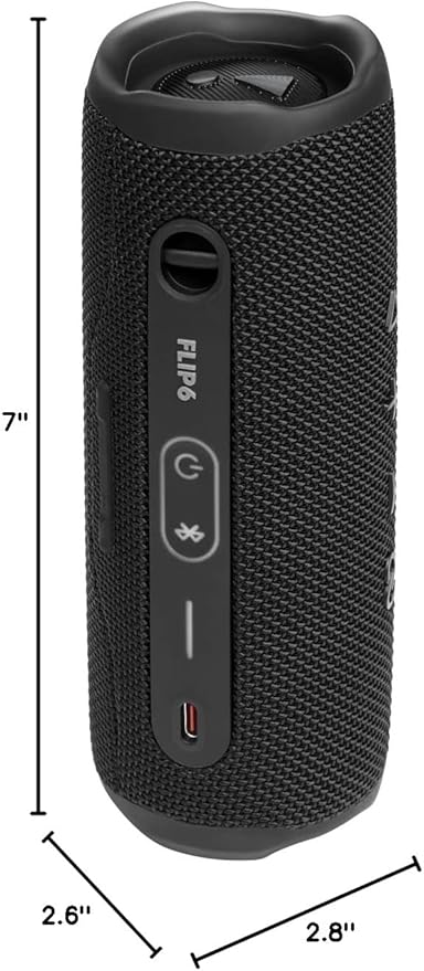 JBL FLIP 6 Waterproof Portable Speaker Bundle with gSport Silicone Sleeve (Black)