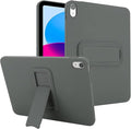 Shockproof Case for iPad 10th/11th Gen, TPU & Hard PC Back Cover with Kickstand Feature Screen & Camera Defense Cleaning Cloth + Stylus Included for iPad 11th 10th Gen, Gray