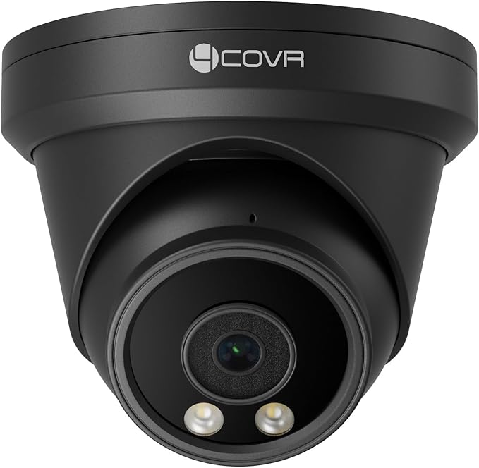 4COVR 4K 8MP PoE Security IP Camera, Outdoor Wired Surveillance Video Camera with Audio, Smart Human/Vehicle Detection, 110° Wide Angle 100ft IR Night Vision, 2.8mm Lens, IP67 Weatherproof, LY97AB8MA
