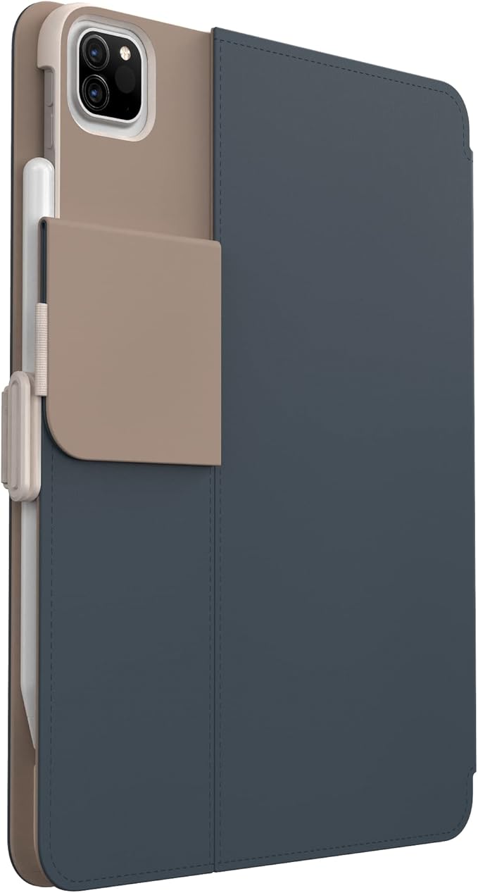 Speck iPad Pro 4th Generation Case - Hard Back Case for Apple iPad Pro 11-inch (2022) - Slim Multi Range Stand, Apple Pencil Holder, Drop Protection, Camera Shield - Balance Folio Almond Milk/Mocha