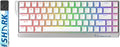 GK GAMAKAY x NaughShark NS68 Rapid Trigger Wired Gaming Keyboard, 65% Hall Effect Mechanical Keyboard, 8KHz Polling Rate 0.01mm RT, Snap Tap, Outemu Peach Crystal Magnetic Switch (White-Shine Through)