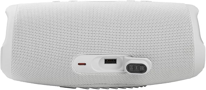 JBL CHARGE 5 - Portable Waterproof (IP67) Bluetooth Speaker with Powerbank USB Charge out, 20 hours playtime, JBL Partyboost (White)