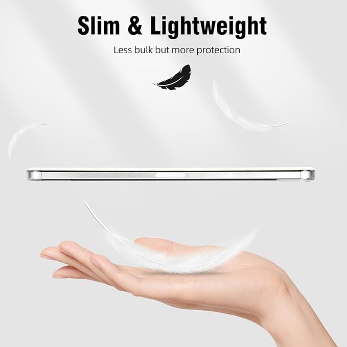 Case for iPad mini 7 (A17 Pro), Slim Smart Trifold Stand for iPad mini 7th/6th Generation 8.3 Inch 2024/2021, Hard PC Translucent Frosted Back Shell Case with Auto Wake/Sleep, White